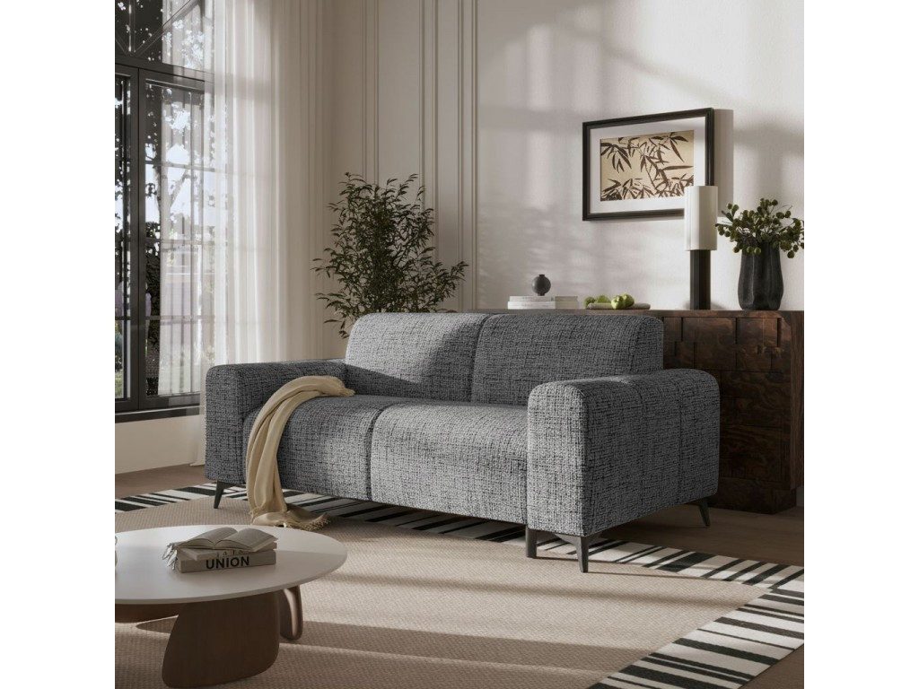 TRADA Sofa mit Schlaffunktion, 185x82x105 cm, 120x200 Liegefläche, Dunkelgrau