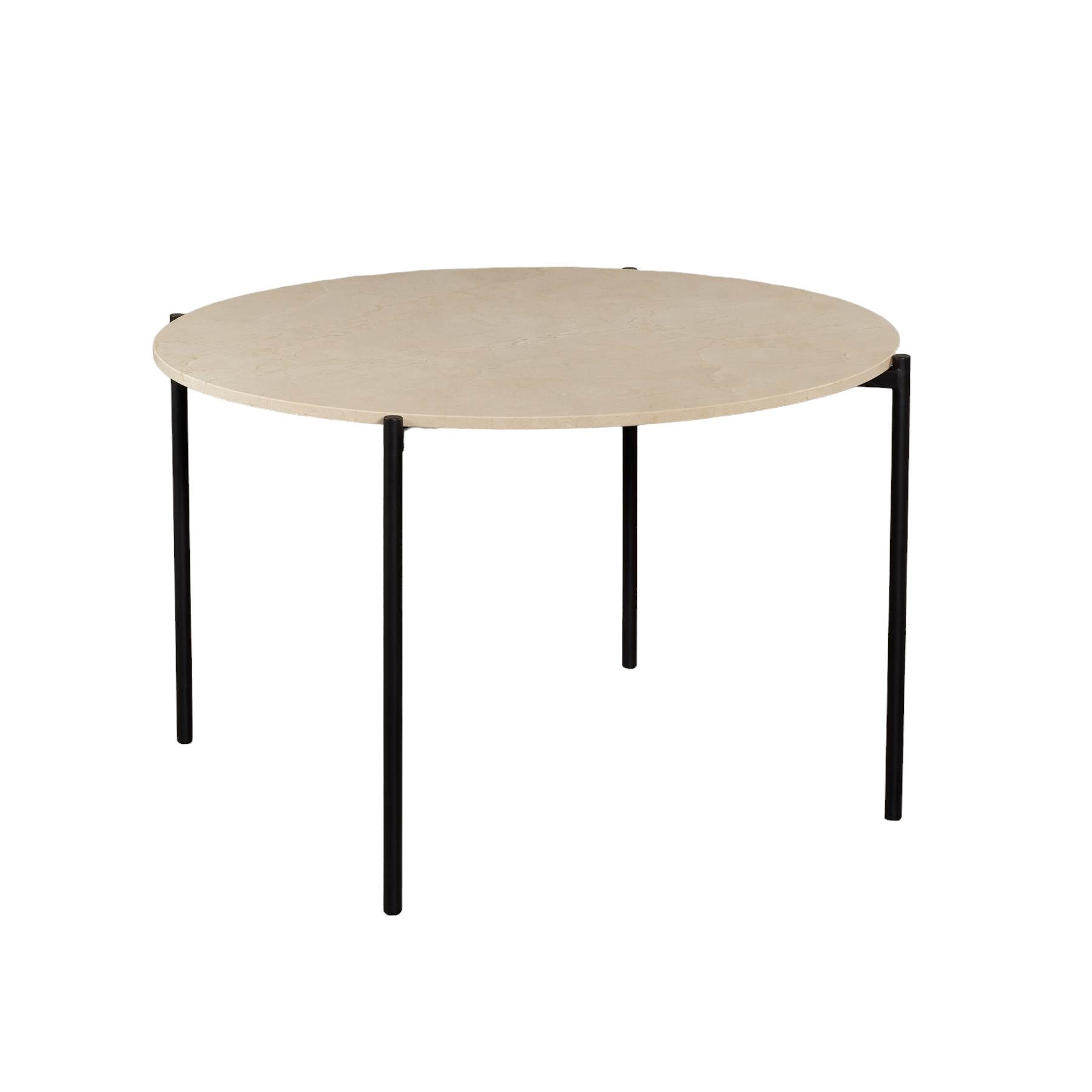 MAGNA Atelier Esstisch ROM aus ECHTEM MARMOR, Küchentisch rund, Bistrotisch, Metallgestell, Ø120x76cm