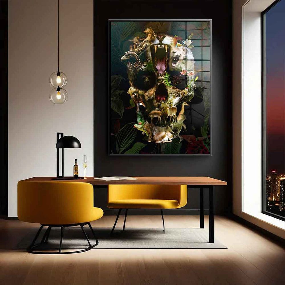 DOTCOMCANVAS® Acrylglasbild Kingdom Skull - Acrylglas, Acrylglasbild Kingdom Skull Totenkopf Portrait Wandbild