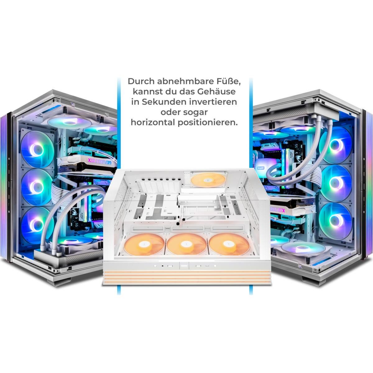 ONE GAMING High End PC IN114 Gaming-PC (Intel Core i7 14700KF, GeForce RTX 5070 Ti, 32 GB RAM, 2000 GB SSD, Wasserkühlung)