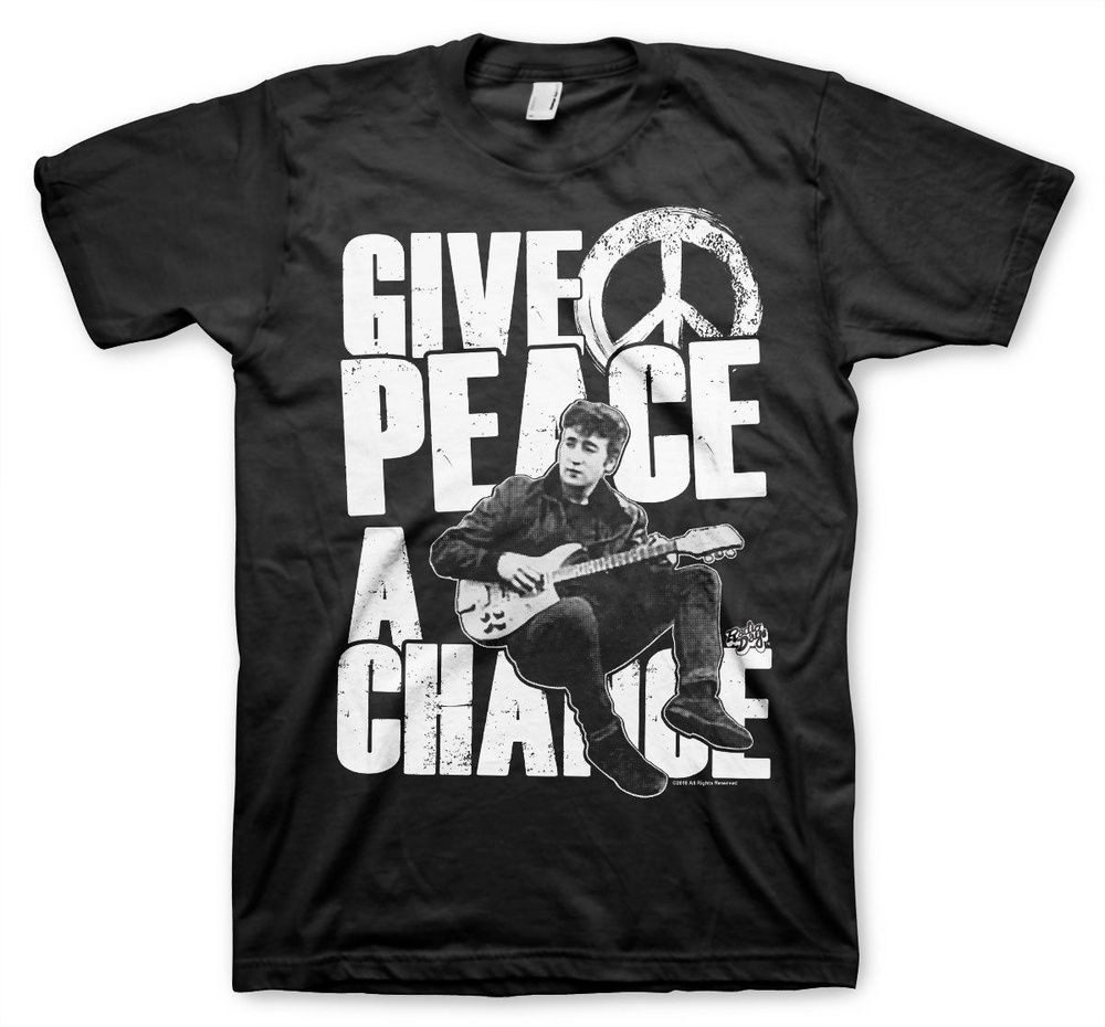 The Beatles T-Shirt John Lennon Give Peace A Chance Big Tall T-Shirt
