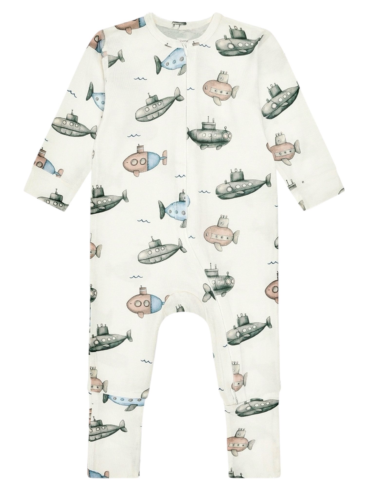 Hust & Claire Strampler Mulle (1-tlg) Baby Overall mit U-Boot Print