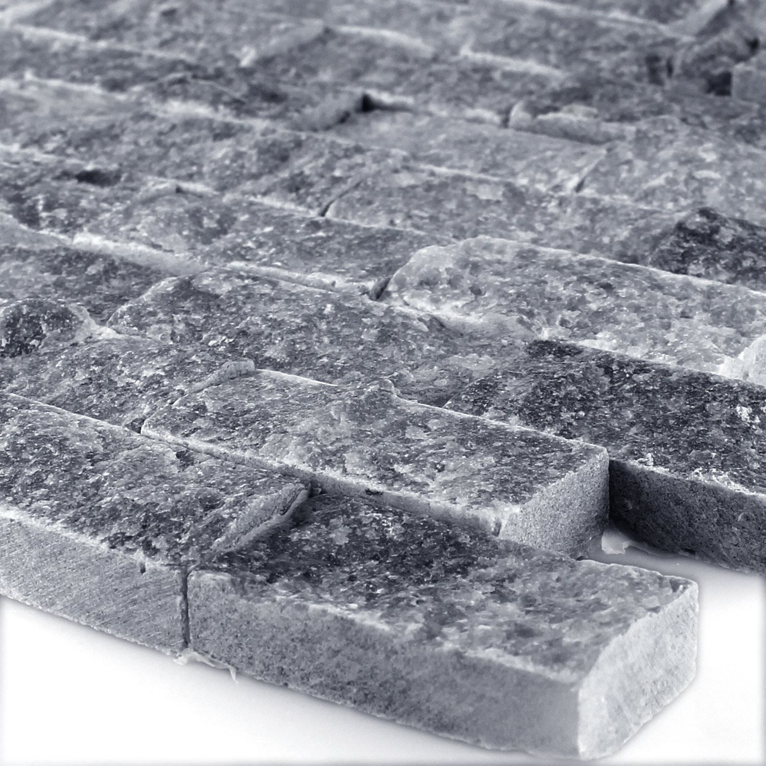 Mosafil Mosaikfliesen Natursteinfliesen Marmor Visso Nero, Naturstein-Marmor 30.500x29.000, schwarz, Verlegefertig auf ein Netz geklebt