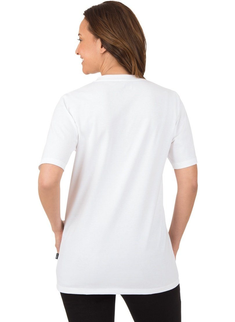 Trigema DELUXE TRIGEMA weiss V-Shirt Baumwolle T-Shirt