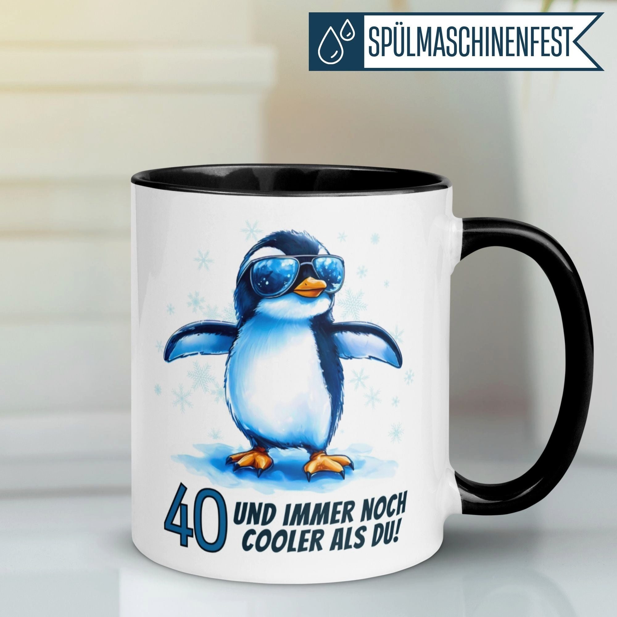 Momentals Tasse 40. Geburtstag Mann Frau – Cooler – Geburtstagsgeschenk Männer Frauen, Gratis Versand · Links-&Rechtshänder · Spülmaschinenfest