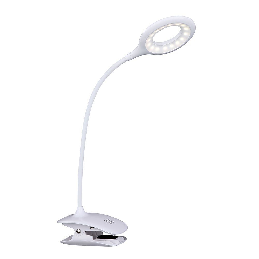 GLOBO LIGHTING Klemmleuchte, LED-Leuchtmittel fest verbaut, Neutralweiß, Leselampe Bett Klemme Schreibtischlampe klemmbar