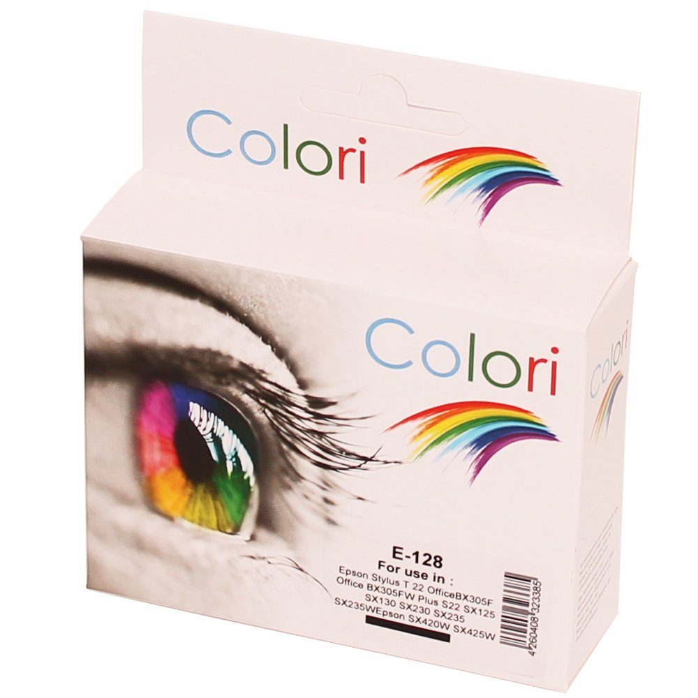 Colori Tintenpatrone (Kompatible Druckerpatrone Schwarz für Epson Stylus S22 SX-125 SX-130 SX-230 SX-235 SX-235W SX-420W SX-425W SX-430W SX-435W SX-438W SX-440W SX-445W Stylus Office BX-305F BX-305FW von Colori)