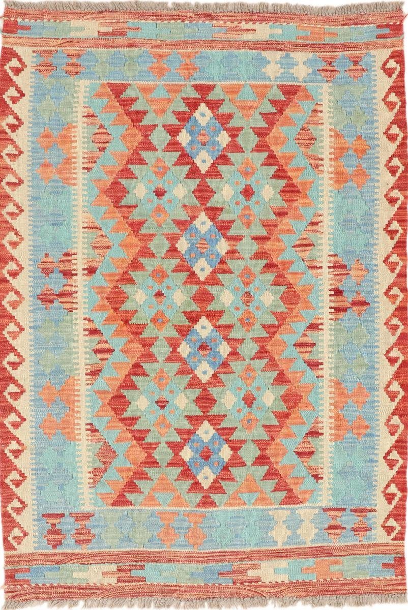 Orientteppich Kelim Afghan Heritage 97x130 Handgewebter Moderner Orientteppich, Nain Trading, rechteckig, Höhe: 3 mm