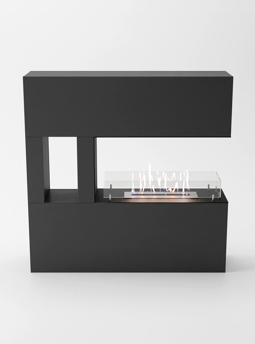 GLOW FIRE Echtfeuer-Dekokamin Vestland Ethanol Kamin, Bioethanol Kamin mit 3h Brenndauer, Heizleistung bis 2 kw