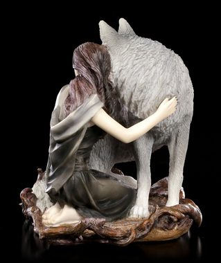 Figuren Shop GmbH Fantasy-Figur Anne Stokes Figur mit Wolf - Soul Bond - Fantasy Dekofigur