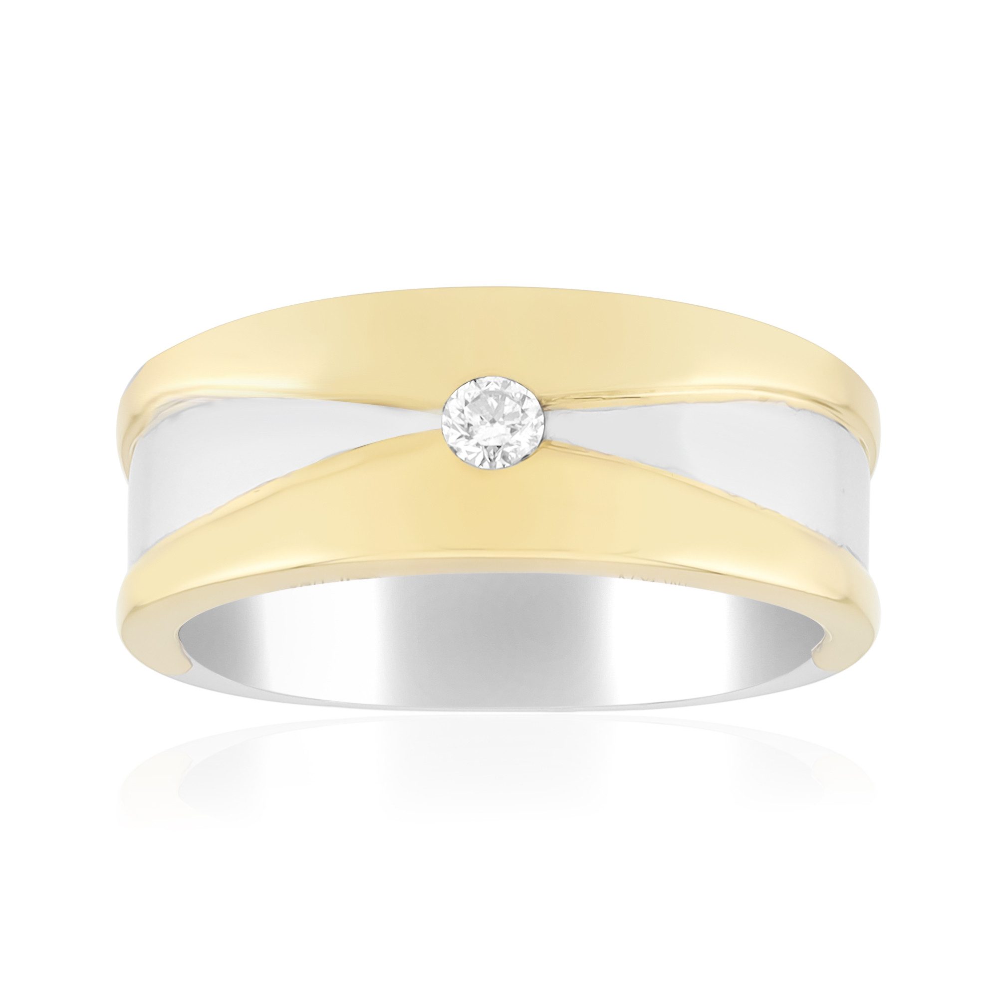 Cavill Diamantring Silberring mit brillantgeschliffenem Runddiamanten (1-tlg)