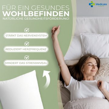 Medicate Zirbenkissen Medicate Zirbenholz Kopfkissen 40x80 cm, 1-tlg., Mit Zirbenholz, Waschbar, Allergikerfreundlich