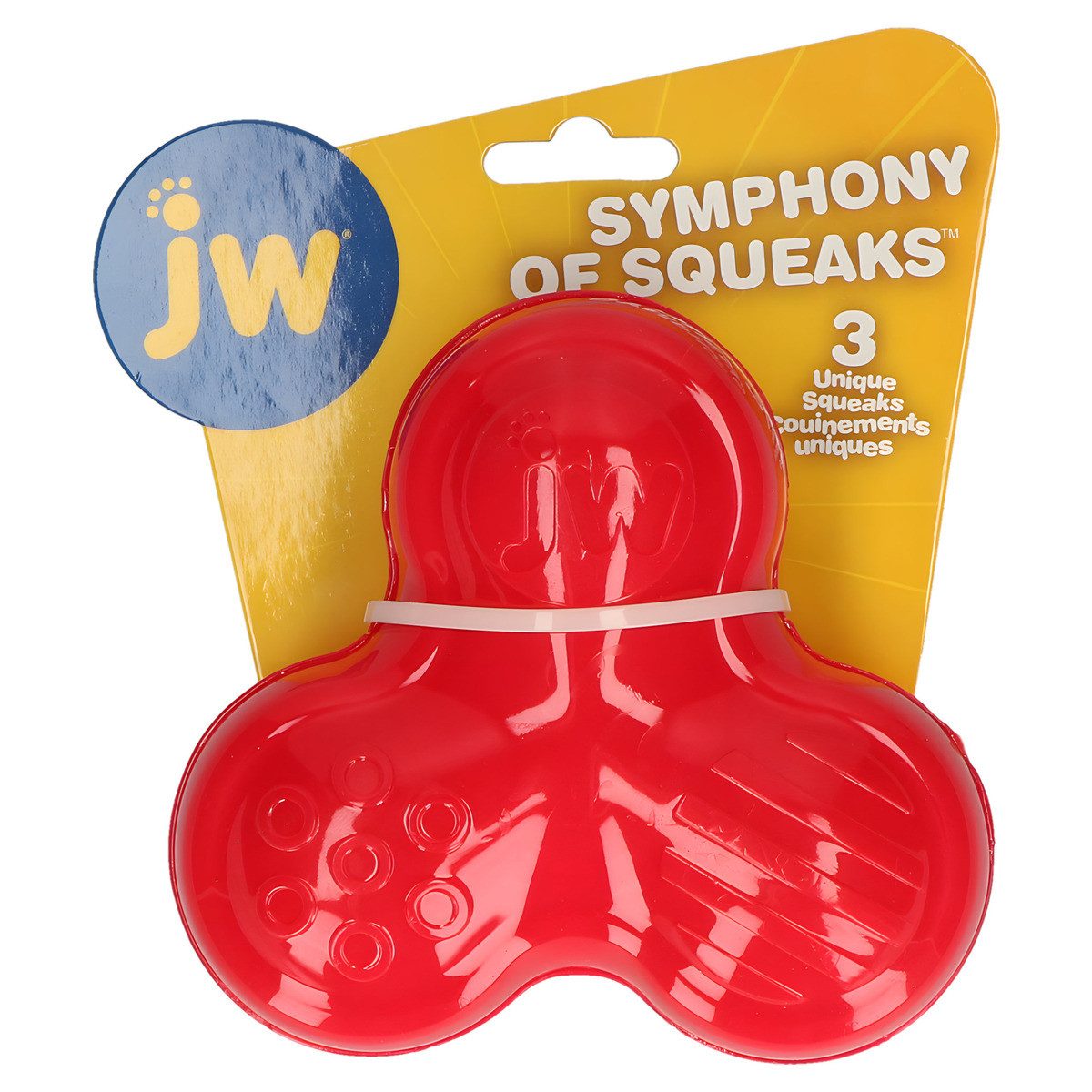 JW Pet Tierball Hundespielzeug Symphony of Squeaks rot