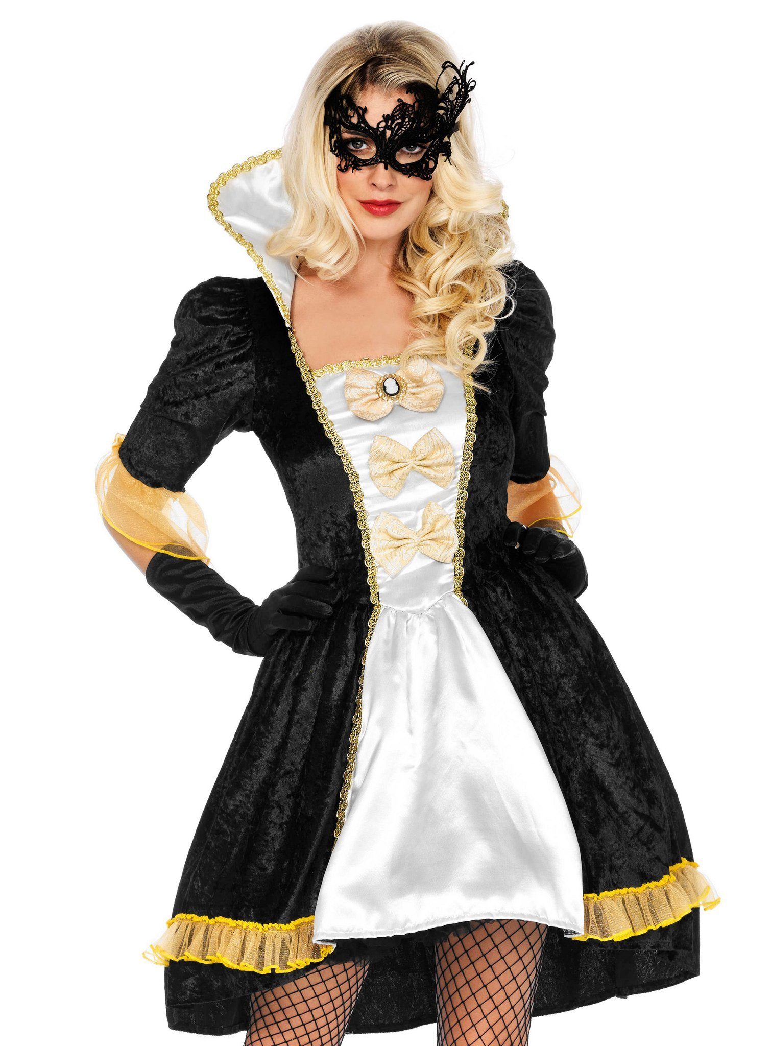 Leg Avenue Kostüm Maskenball Barock, Reizvolles Kleid für den  venezianischen Karneval