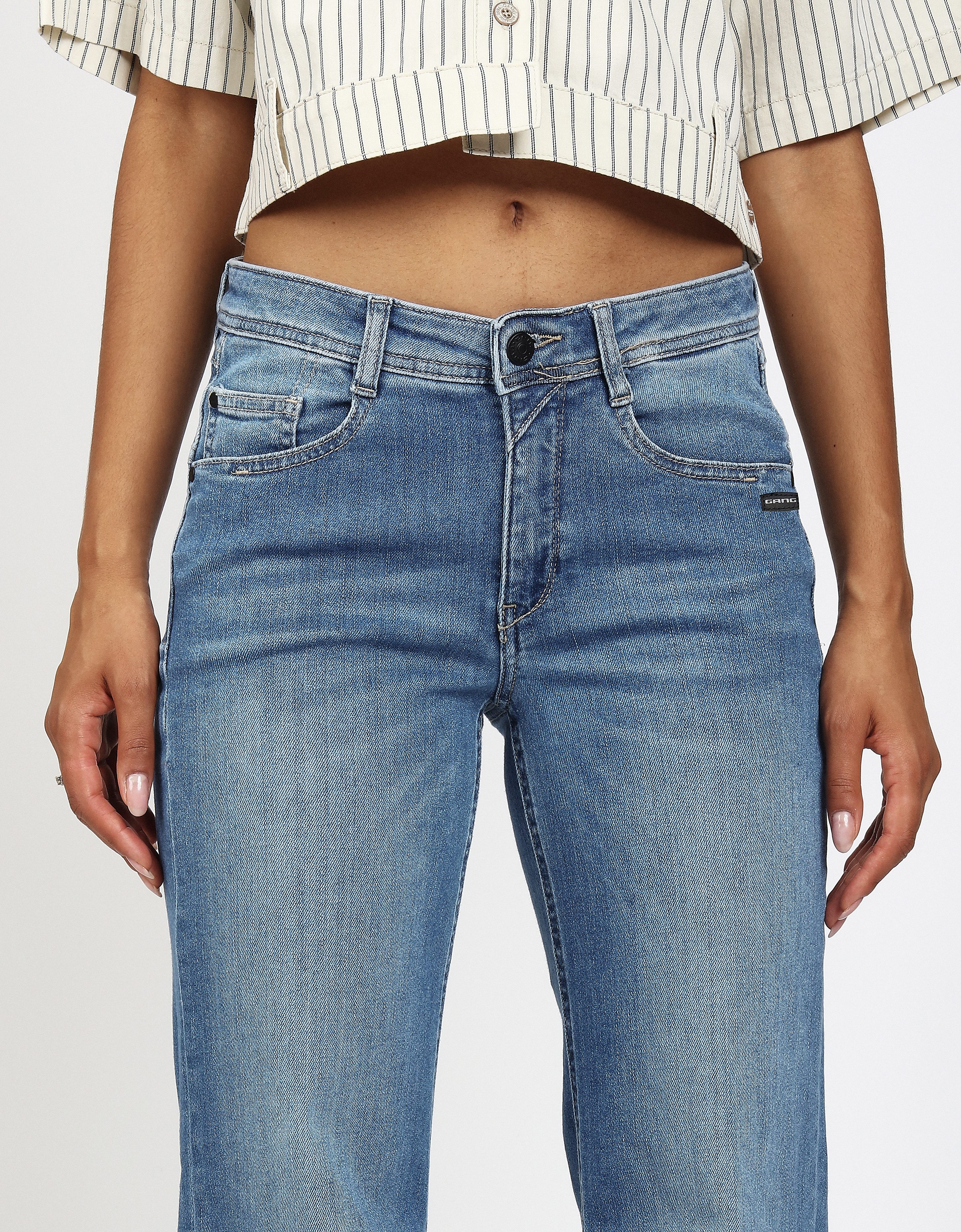 GANG 5-Pocket-Jeans 94AMELIE WIDE LONG Long = 4 cm länger