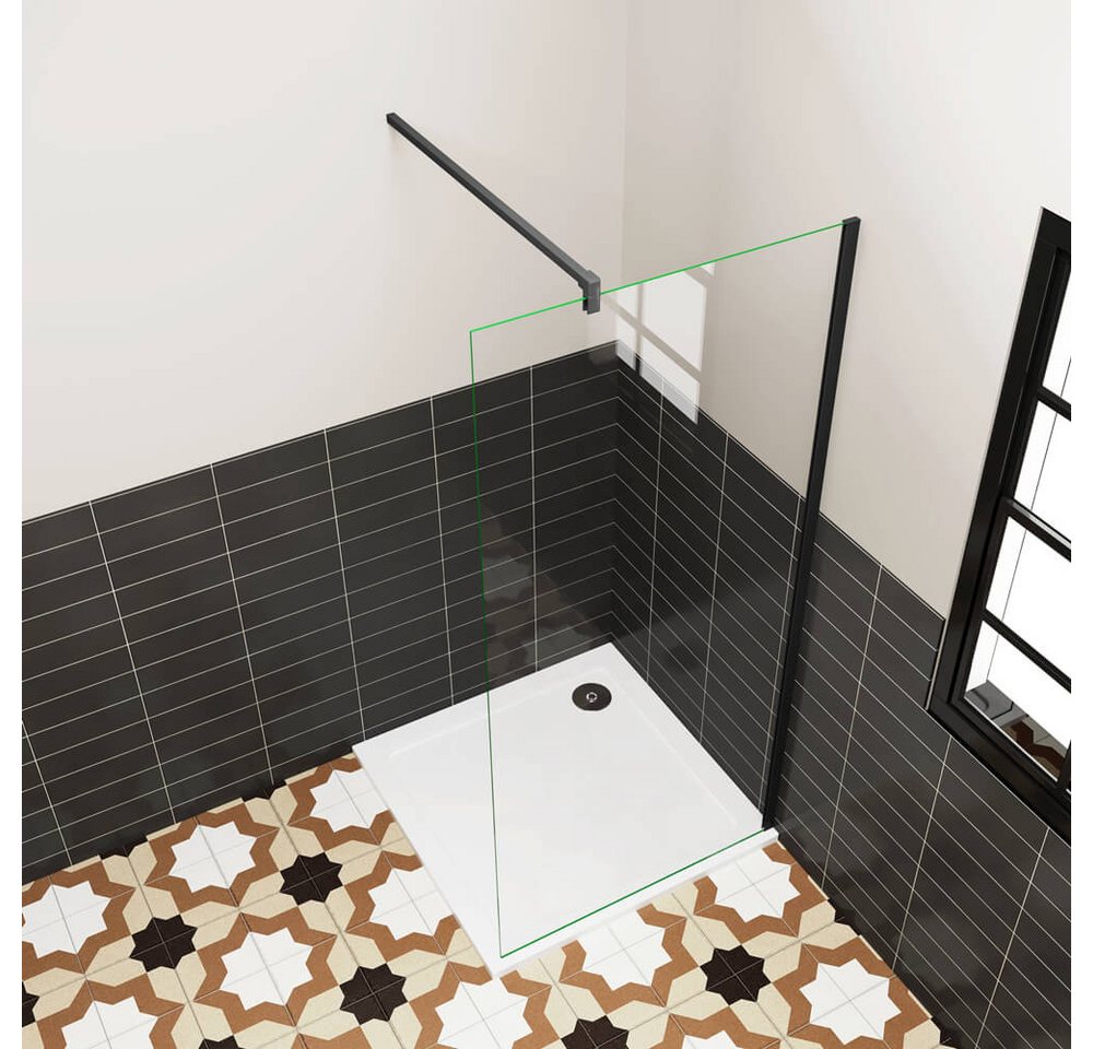 Thumbnail - duschspa Duschwand 195cm ESG Nano Glas Walk in Dusche Seitenwand Duschtrennwand, Einscheibensicherheitsglas, Sicherheits...