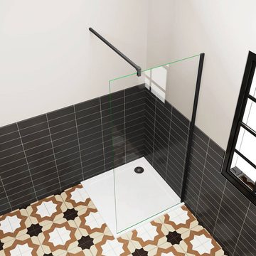 duschspa Duschwand 195cm ESG Nano Glas Walk in Dusche Seitenwand Duschtrennwand, Einscheibensicherheitsglas, Sicherheitsglas, (Set), Glas, Nano Glas