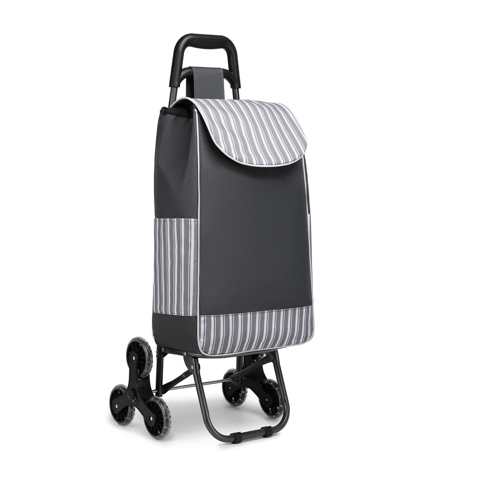 KONO Handgepäck-Trolley Klappbar Einkaufswagen Stabiler 2 in 1 Treppensteigwagen