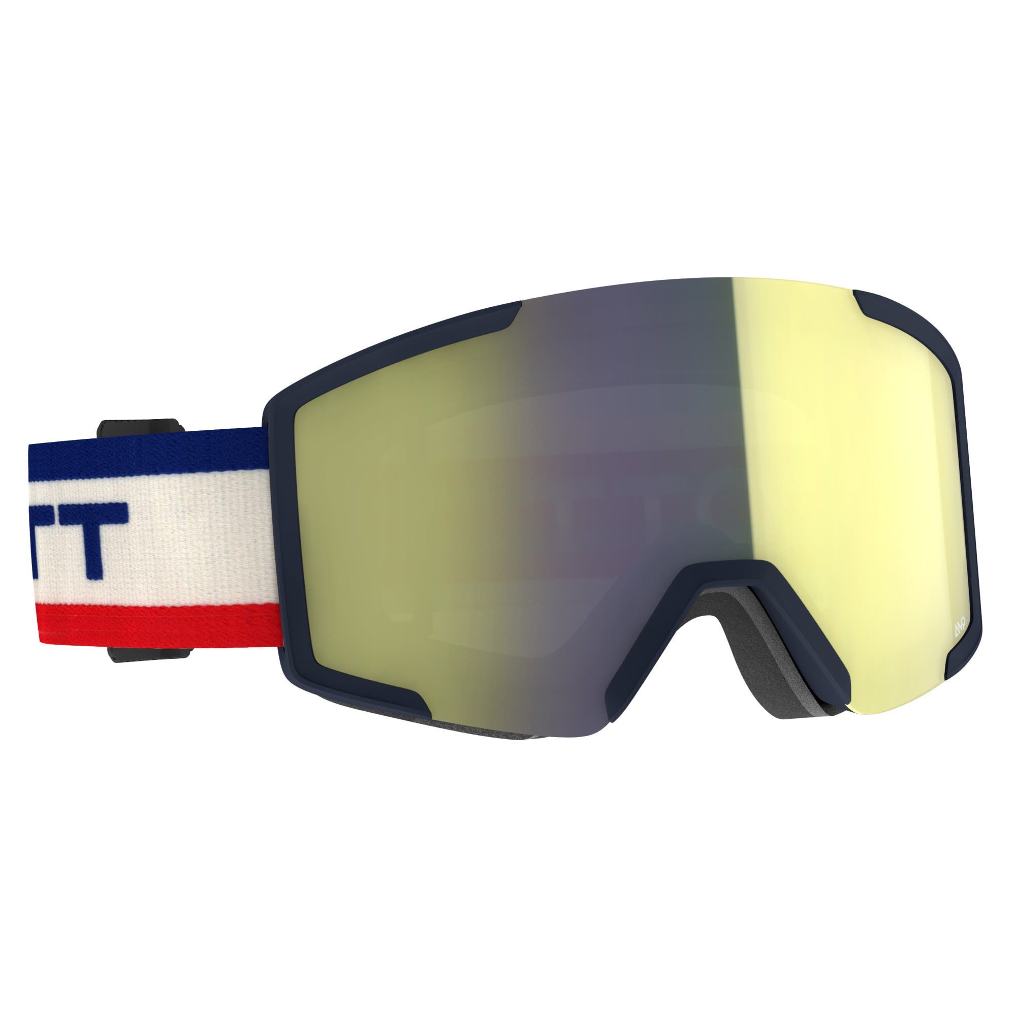 Scott Skibrille Scott Shield Goggle Accessoires Beige - Blue - Enhancer Yellow Chrome