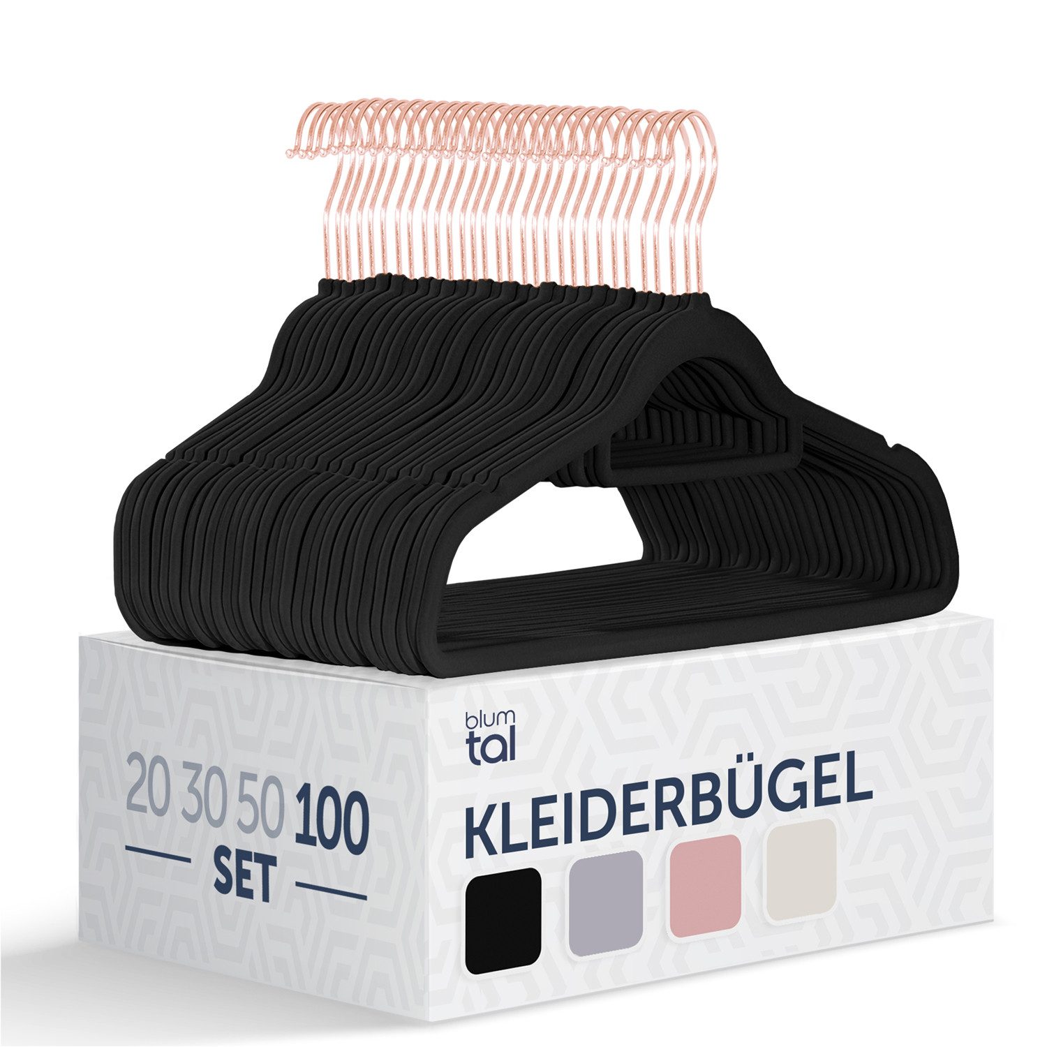 Blumtal Kleiderbügel Rutschfest - Samtoptik - Platzsparend, (100-tlg), Prem günstig online kaufen