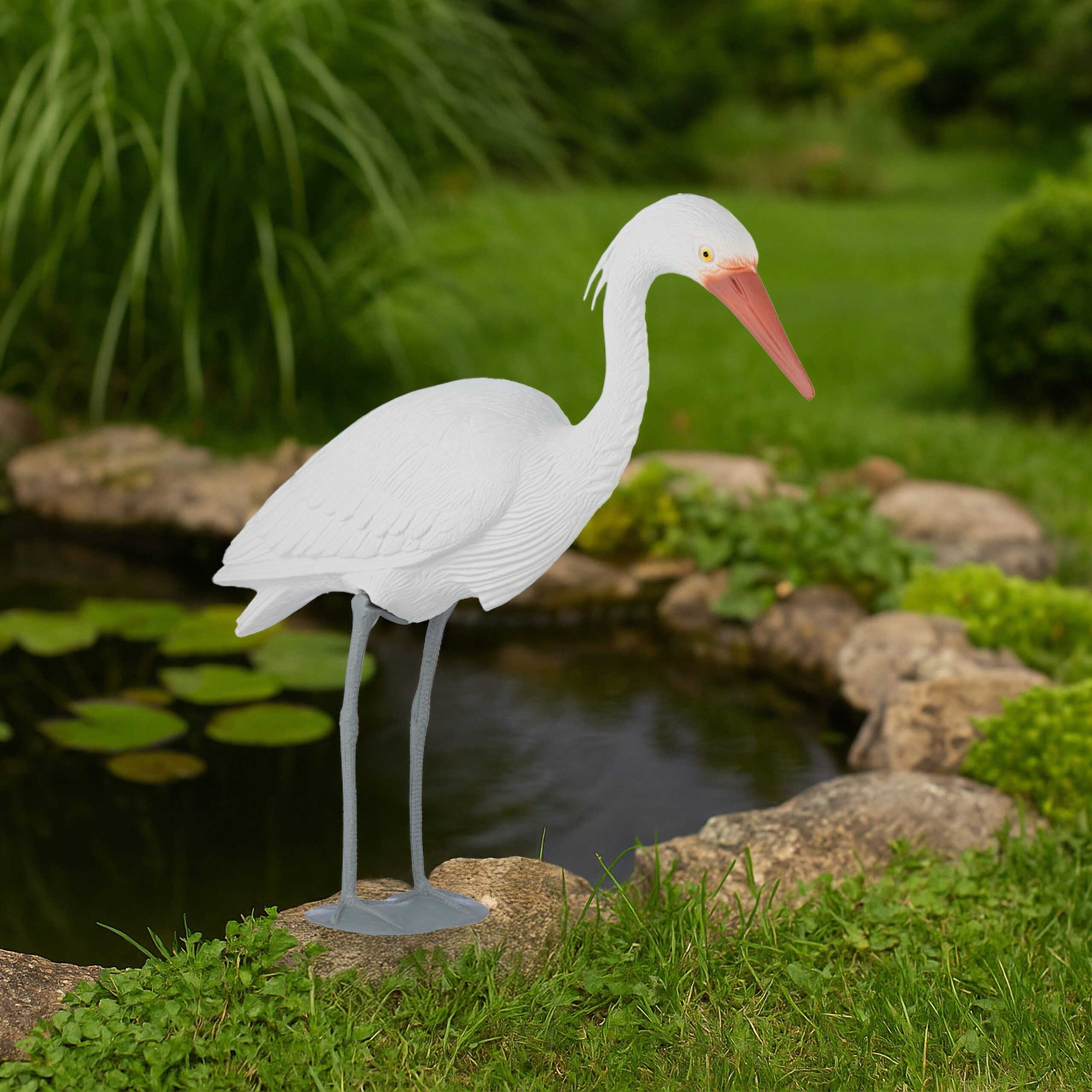 relaxdays Gartenfigur Gartendeko-Figur Reiher günstig online kaufen