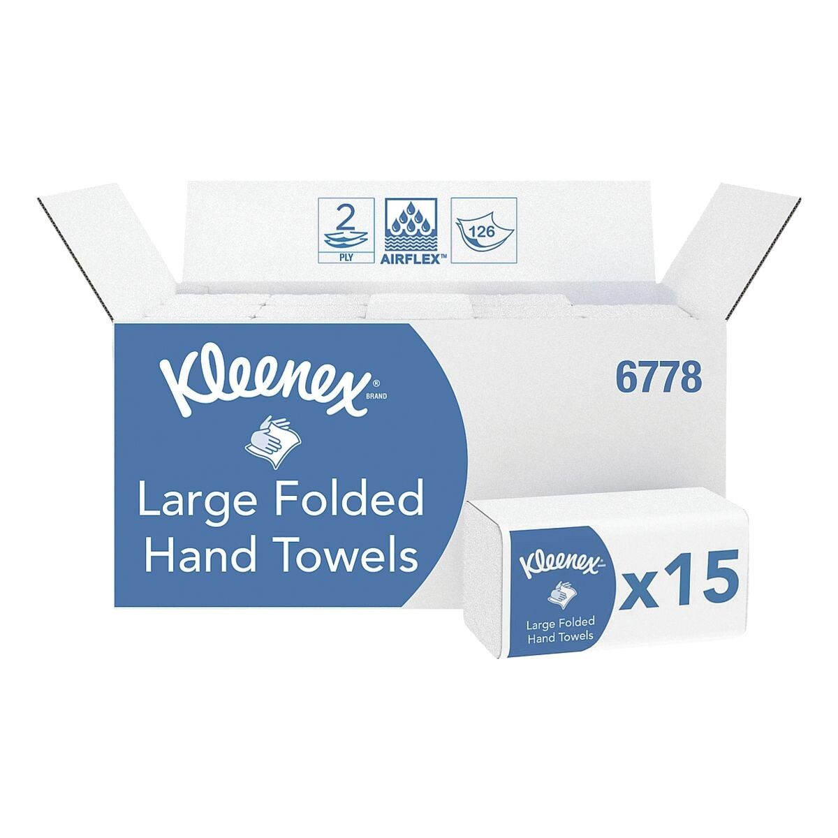 KLEENEX Papierhandtuch Interfold, 2-lagig, V-Falzung, 1860 Blatt
