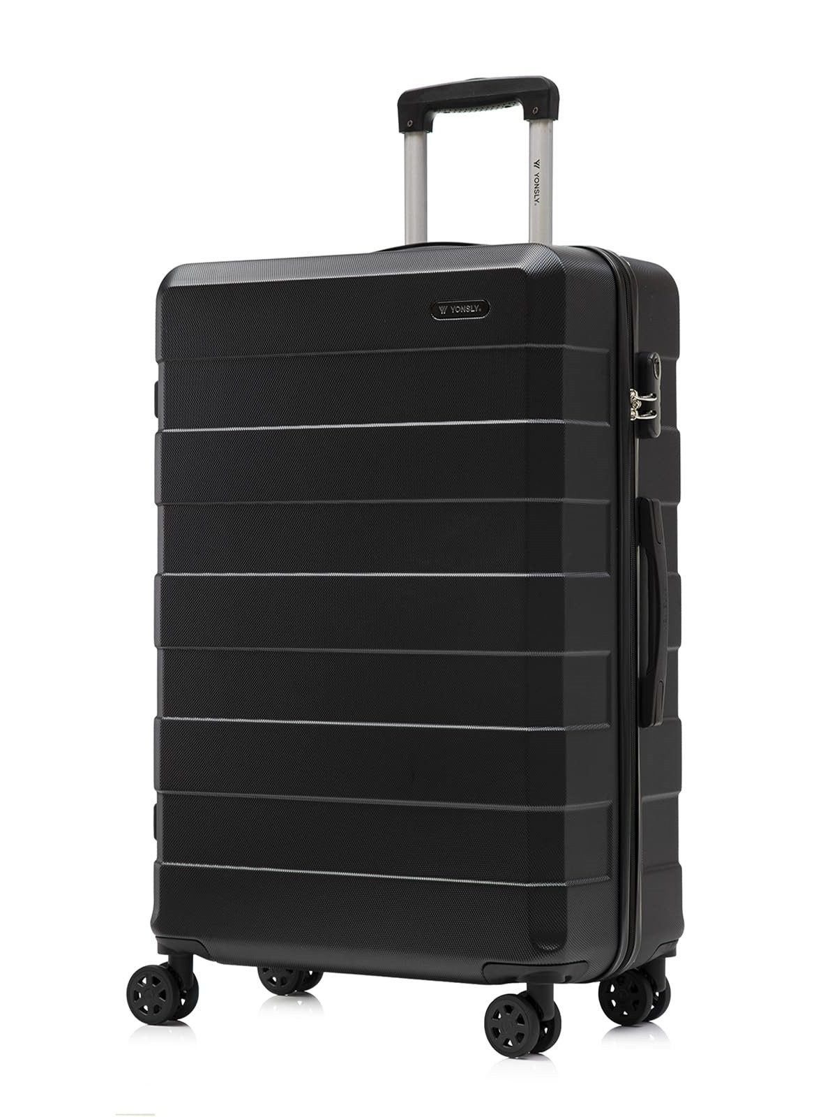 YONSLY Handgepäckkoffer Reisekoffer Trolley Handgepäck Hartschale, 4 Rollen, Zahlenschloss, ABS-Hartschale, 360°-Rollen, weicher Gummigriff