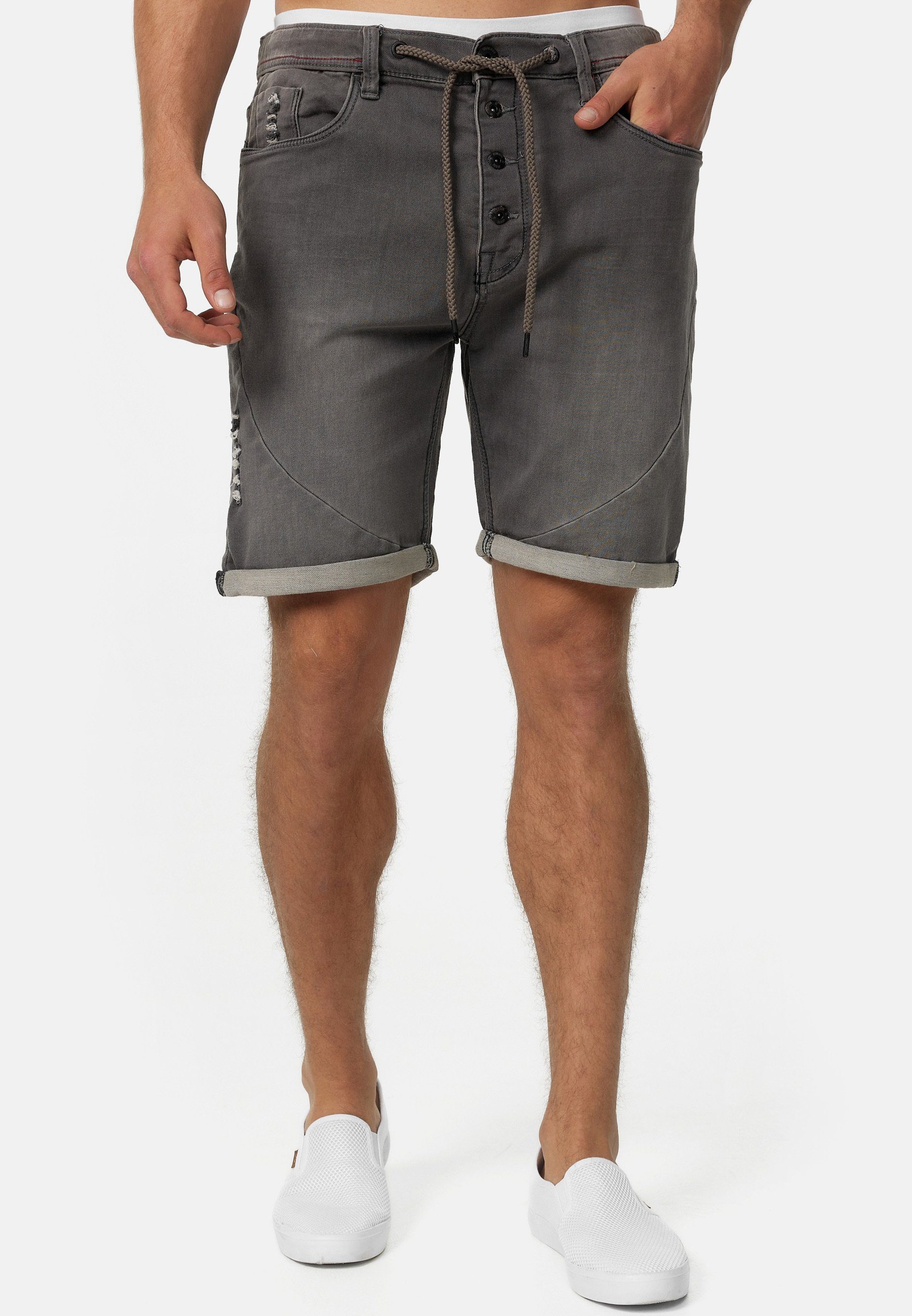 INDICODE Sweatshorts Herren Piano Sweat Shorts Herrenshorts Trendige Herren Jogger Denim Shorts