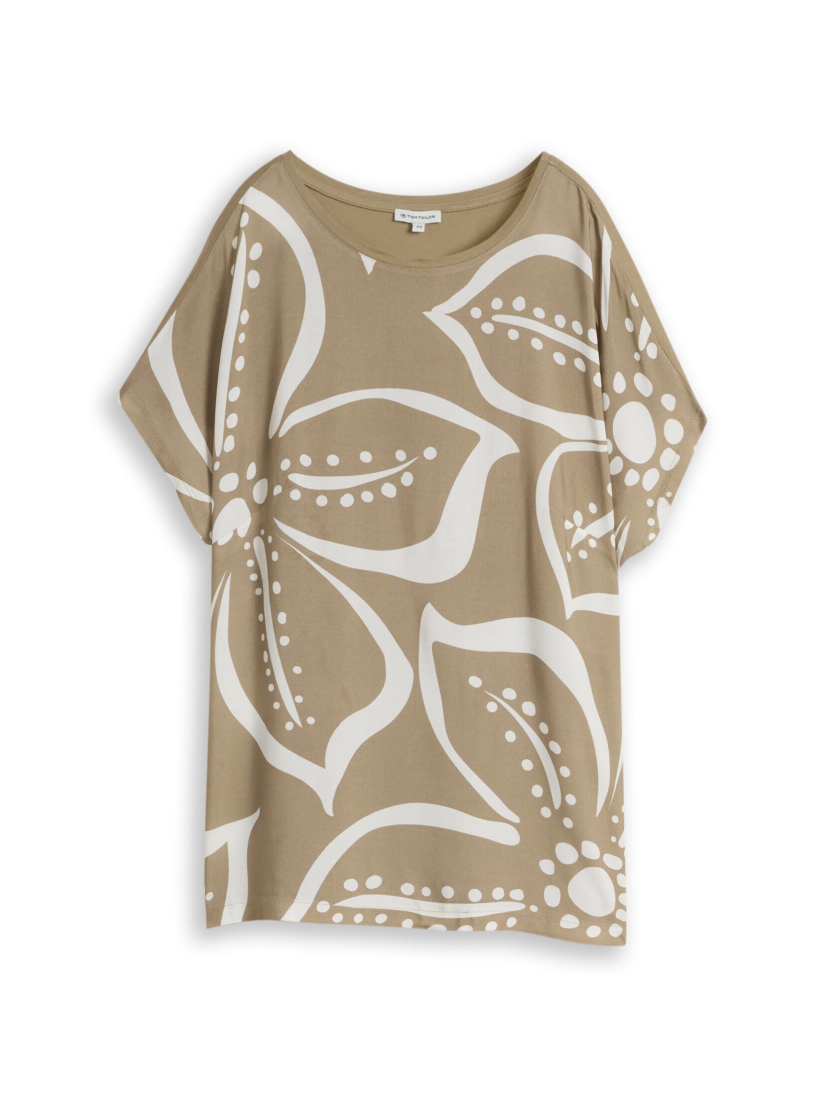 TOM TAILOR PLUS T-Shirt T-Shirt Plus Size - T-Shirt im Material-Mix