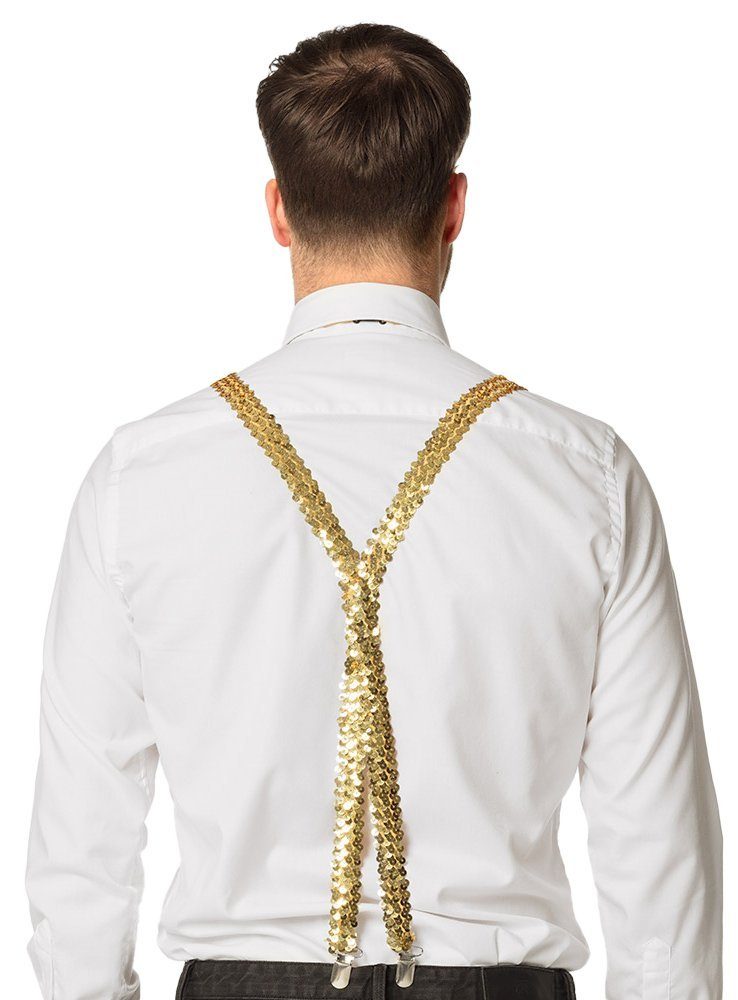 Boland Kostüm Goldglitter Accessoire-Set, Sei glänzend ausgestattet mit diesem dreiteiliges Partyset!