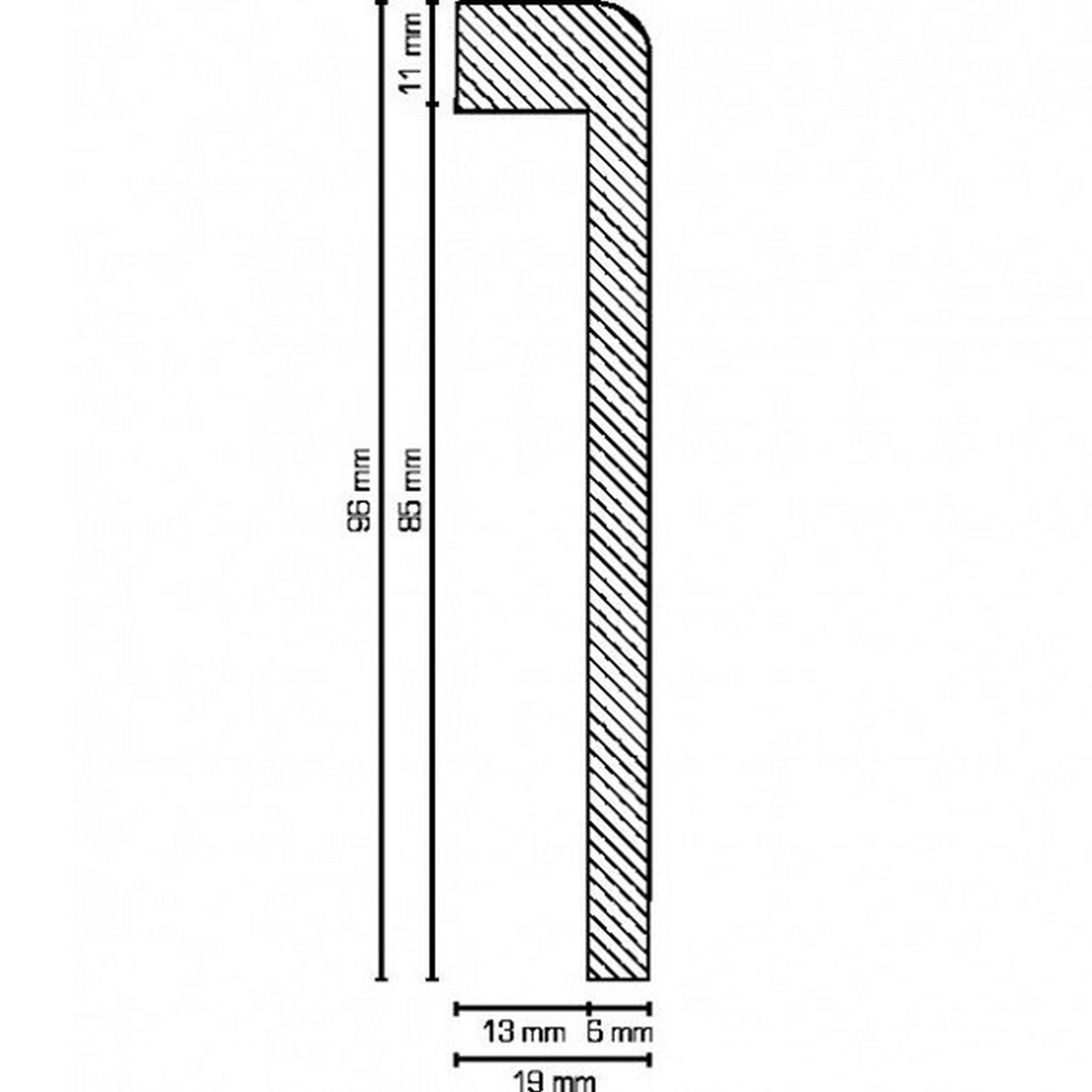 PROVISTON Sockelleisten-Aussenecke 19 x 96 x 400 mm Aussenwinkel MDF-Kern foliert Weiß by PROVISTON, 2-St.