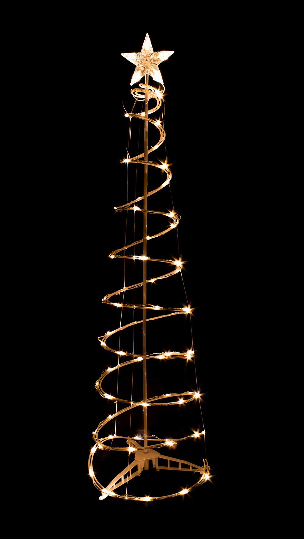 Spetebo Dekobaum Spiral Weihnachtsbaum Deko 70 LED weiß 152 cm (Packung