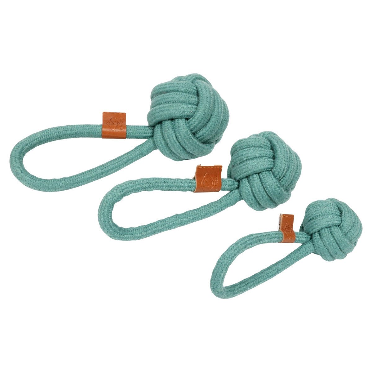 D&D Zerrspielzeug Hundespielzeug Harper Ball mit Schlaufe blau