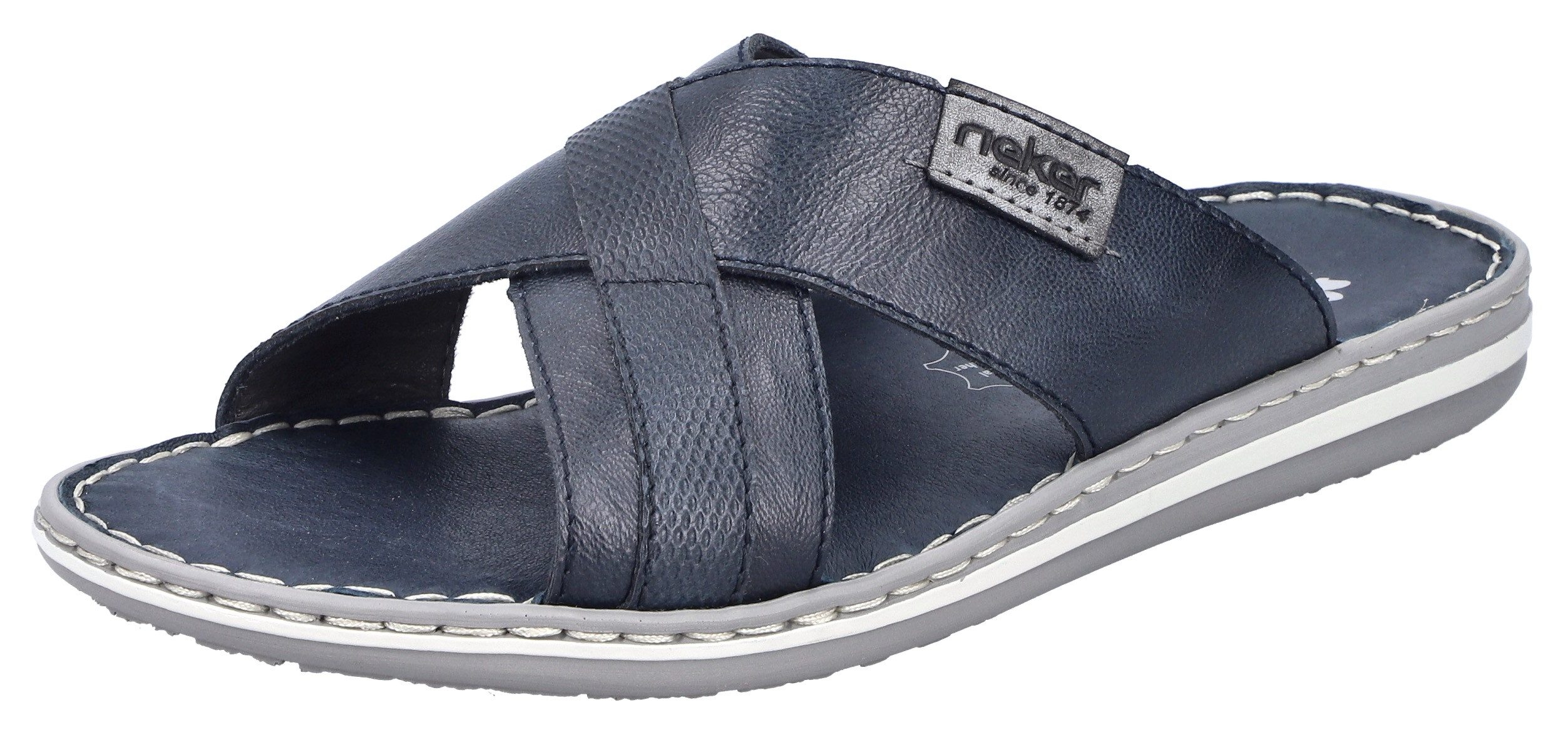 Rieker Pantolette Sommerschuh, Strandschuh, Schlappen, Hausschuh mit Label