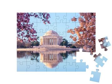 puzzleYOU Puzzle Jefferson Memorial und Tidal Basin in den USA, 48 Puzzleteile, puzzleYOU-Kollektionen Amerika, Amerikanische Städte