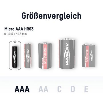 ANSMANN AG 10x Industrial Batterie AAA Micro 1,5V - LR3 Alkaline (10 Stück) Batterie