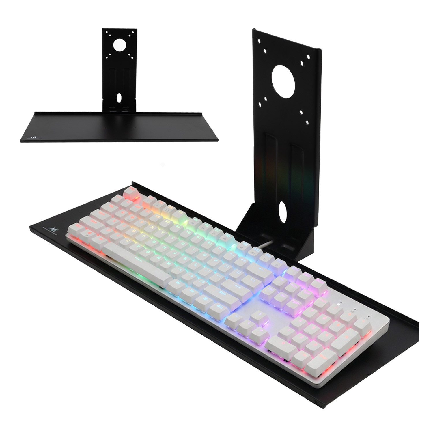 Maclean Halterung MC-756 Tastaturhalterung für Monitorarm, (VESA 75x75/100x100, Tastatur & Maus, bis 2 kg)