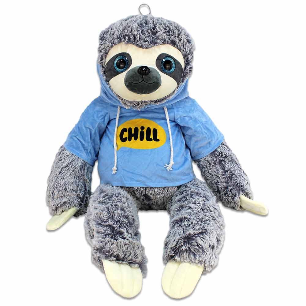 Kuscheltier Faultier-Plüschtier mit Pullover - ca. 80 cm