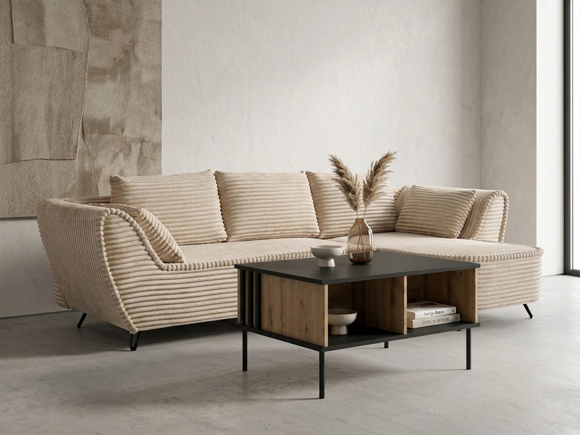 OTTO home Couchtisch AELLOR Kaffeetisch mit viel Stauraum, modernes Design (Maße B/T/H: 87/66/43,2 cm), Beistelltisch mit zusätzlichen …