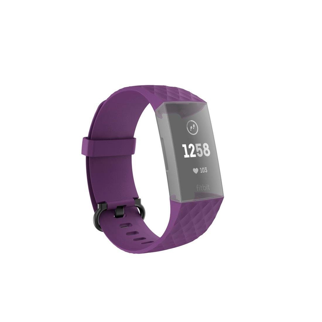 cm Hama 22mm, Charge für Ersatzarmband Fitbit Fitbit und 4, Charge 19,9 lila 3 Smartwatch-Armband
