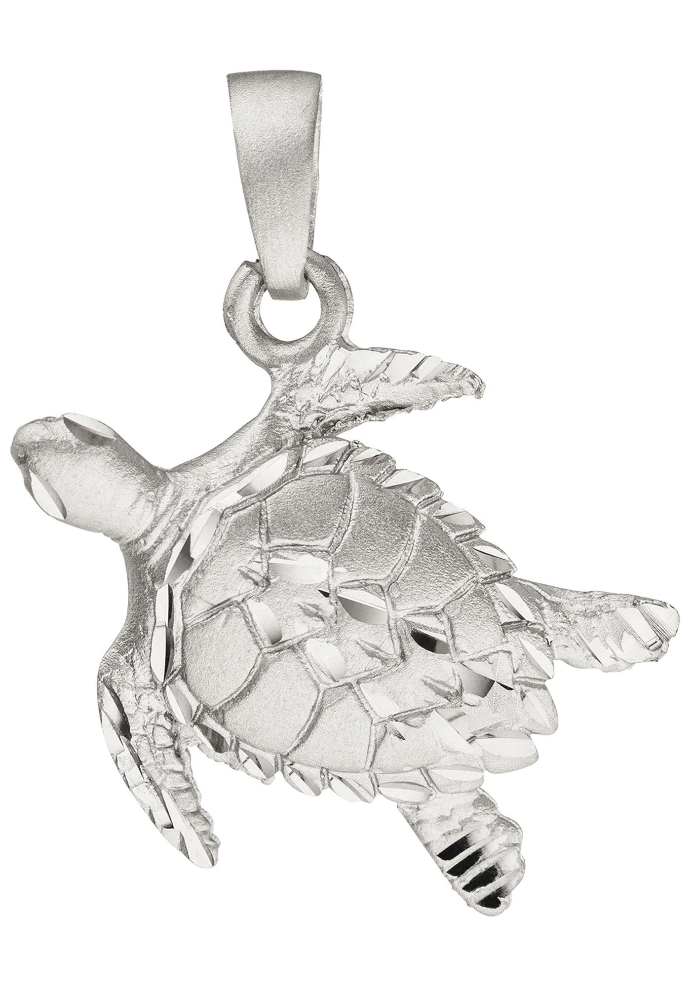 JOBO Kettenanhänger Anhänger Schildkröte, 925 Silber, Höhe ca. 22,4 mm,  Breite ca. 20,3 mm, Tiefe ca. 3,5 mm | Kettenanhänger