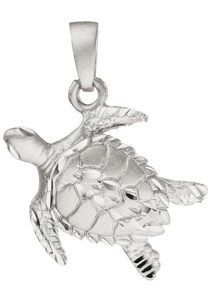 JOBO Kettenanhänger Anhänger Schildkröte, 925 Silber, Höhe ca. 22,4 mm,  Breite ca. 20,3 mm, Tiefe ca. 3,5 mm