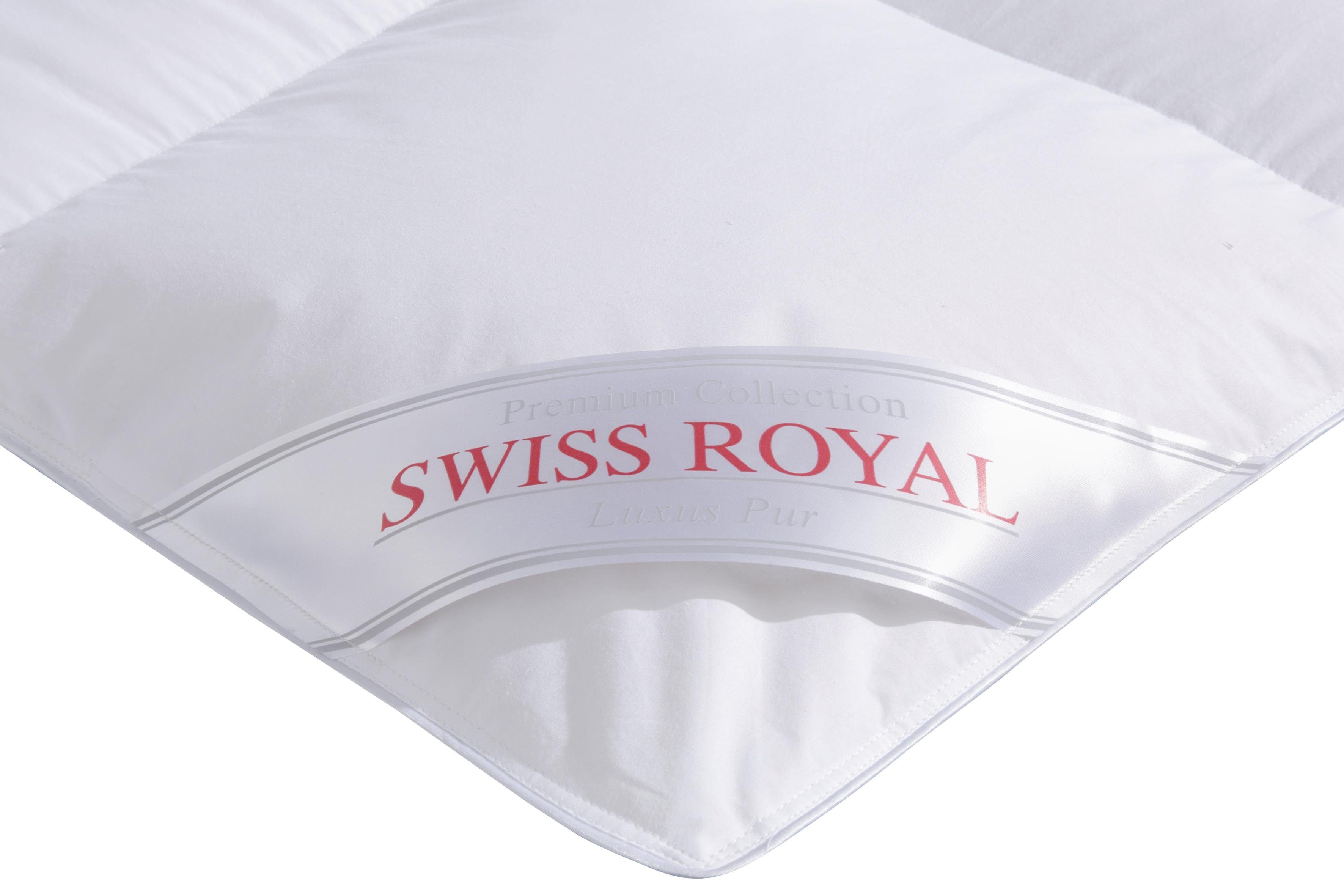 Haeussling Daunenbettdecke Swiss Royal, Bettdecken für Sommer und Winter, Ganzjahresdecke, Decke, Füllung: 90% Daunen, 10% Federn, Bezug: 100% Baumwolle, Bettdecke 135x200 cm, 155x220 cm & weitere Größen, Made in Germany