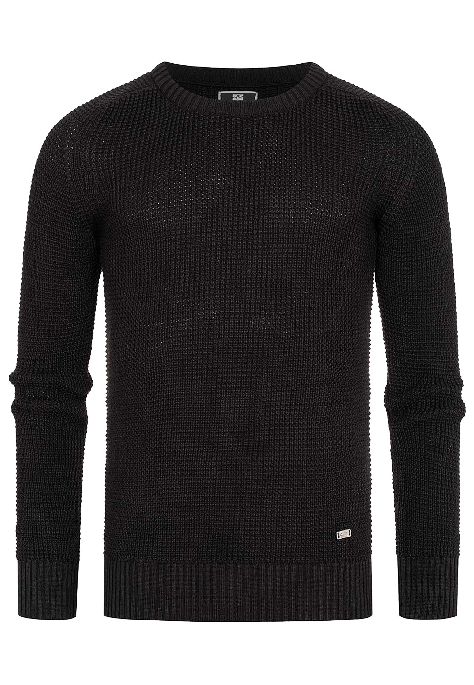 R-NEAL Rundhalspullover Business Strickpullover Herren Rundhals Pullover Strick Pulli S - 3XL