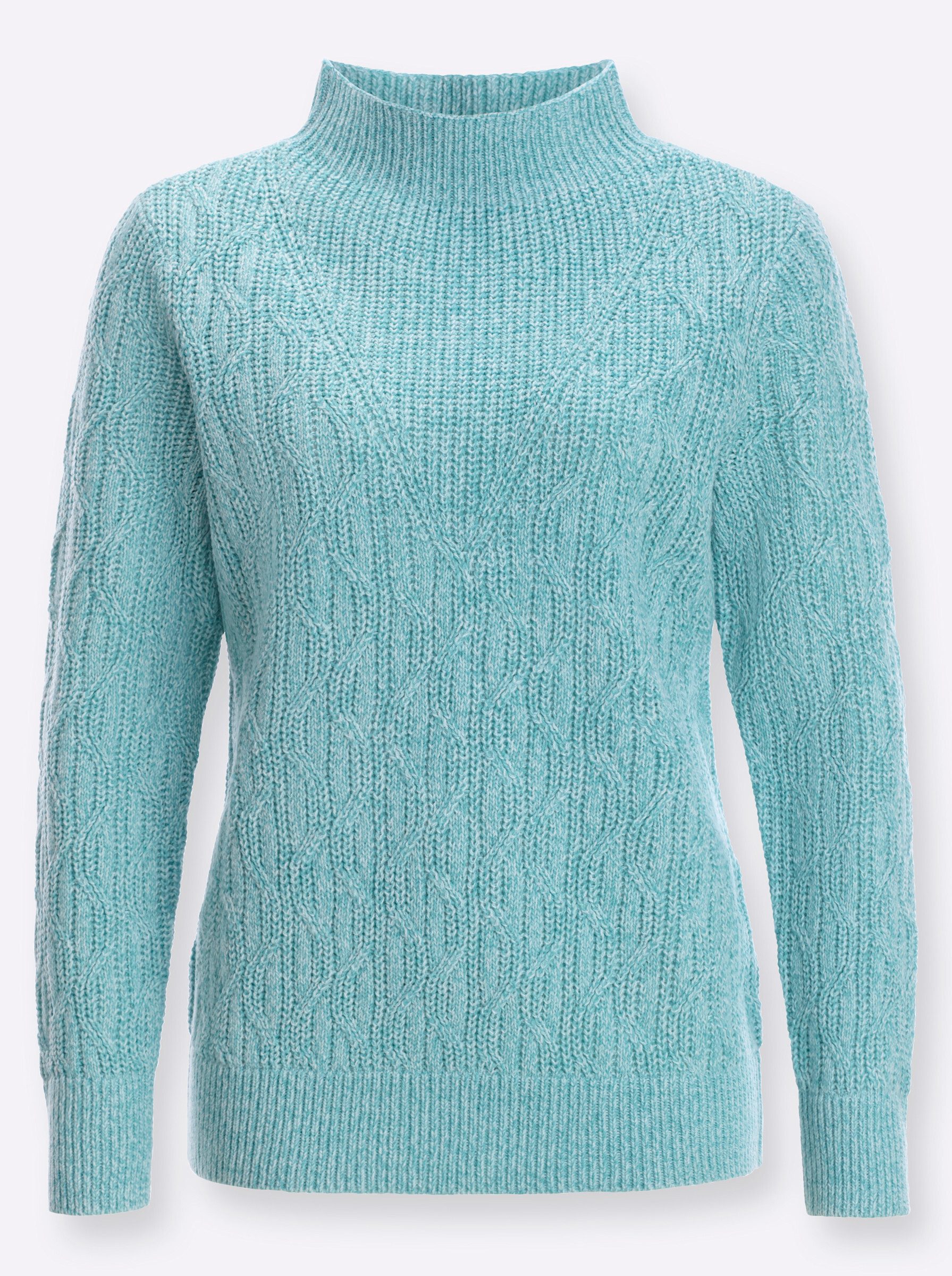 Strickpullover Langarm-Pullover Langarm Mustermix gestrickt