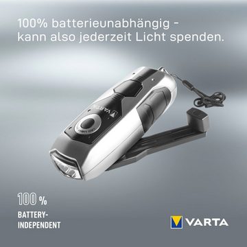 VARTA Taschenlampe DYNAMO LIGHT LED (1-St), mit Kurbel - 100% batterieunabhängig - Stromausfall, Camping, Outdoor