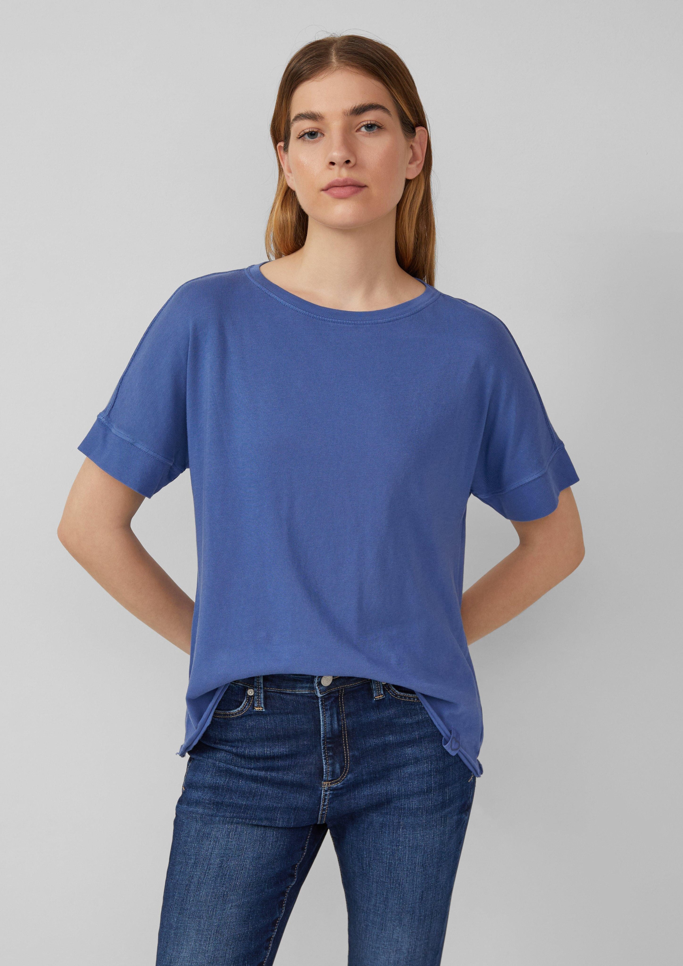 s.Oliver Shirttop Gewaschenes T-Shirt mit Ziernähten günstig online kaufen