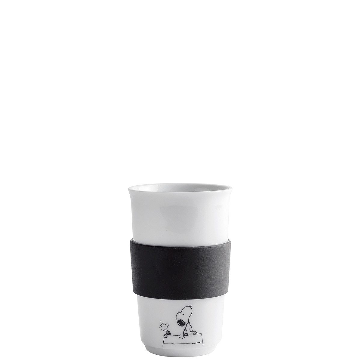 KAHLA Coffee-to-go-Becher fillit Becher 0,40 l Peanuts + Trinkdeckel, 1-tlg., Porzellan, einwandig, Made in Germany