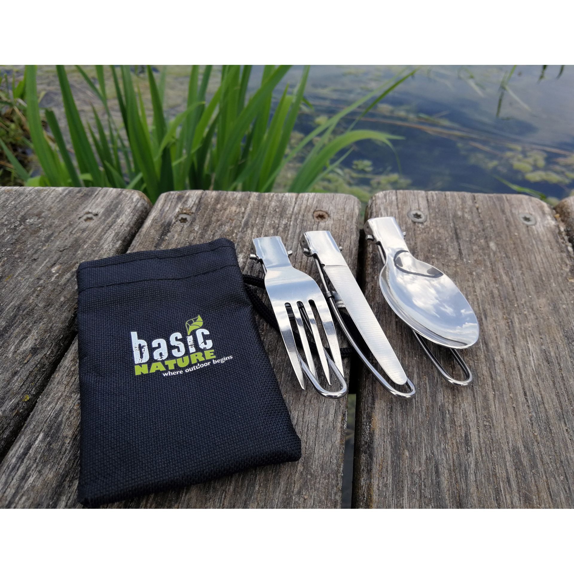 BasicNature Besteck-Set BasicNature Besteckset Biwak 'MiniTrek', Edelstahl