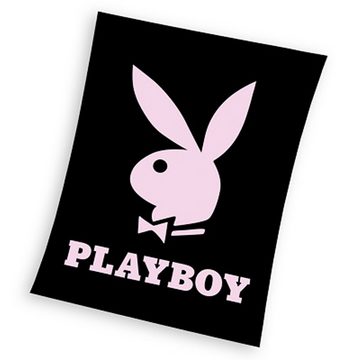 Wohndecke Playboy Bunny Häschen 150 x 200 weich und kuschelig Coral Fleecedecke, BERONAGE